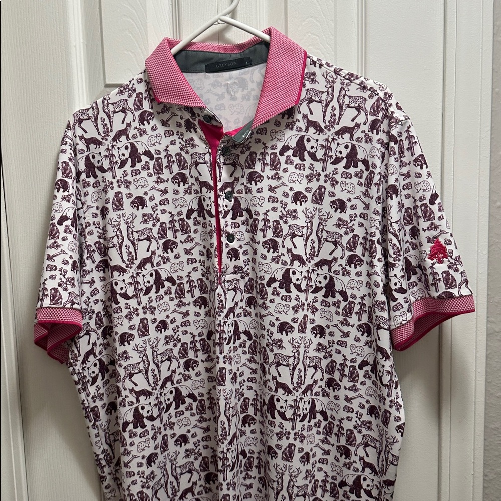 Greyson Polo large “Curiosities” animal print polo - Picture 4 of 5